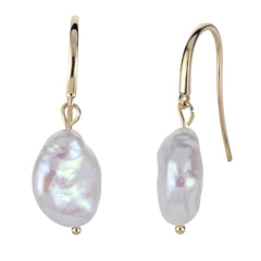 Parkplace Pearls 14KT Yellow Gold Freshwater Keshi Pearl Earring 926801