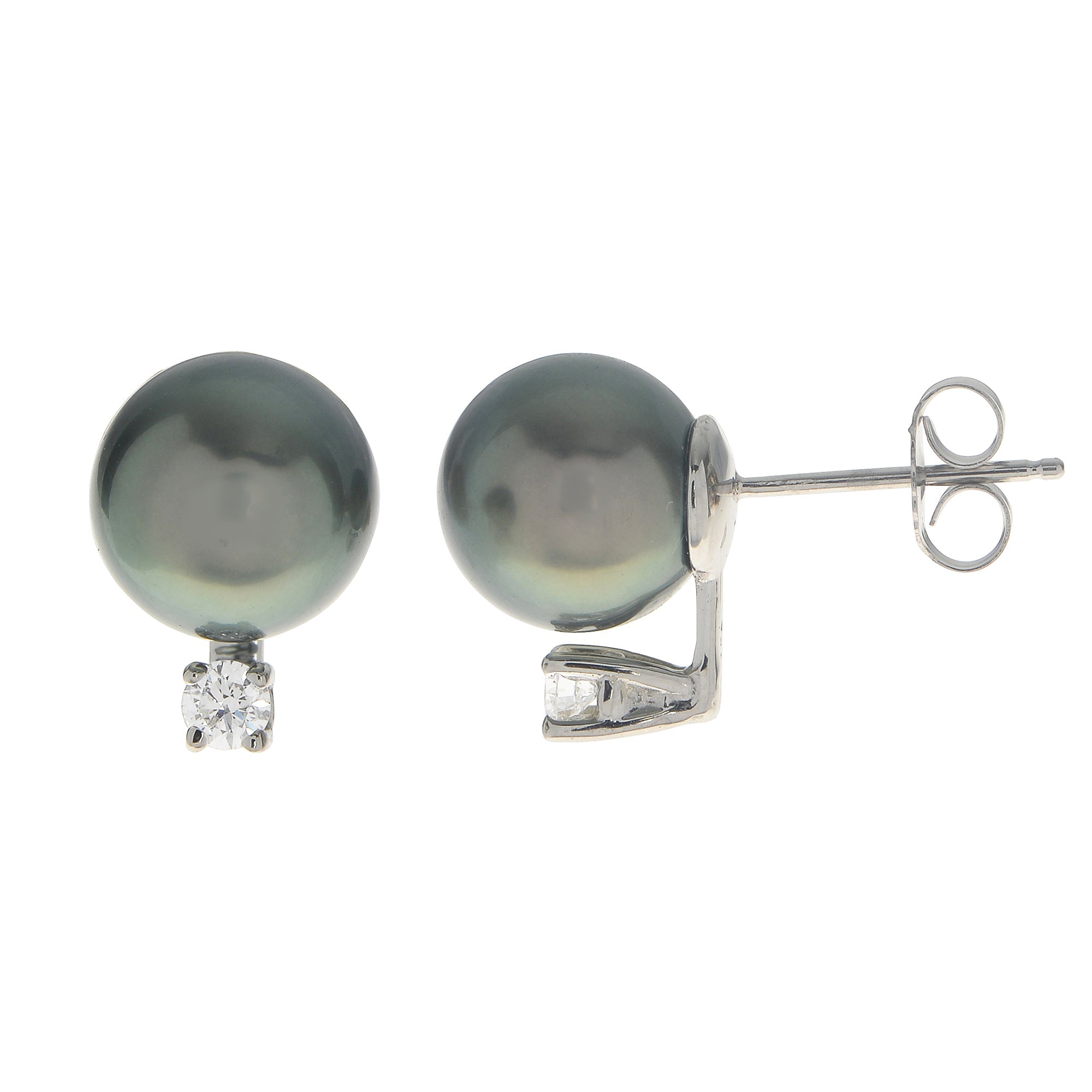Parkplace Pearls 14KT White Gold Tahitian Pearl Earring 927546/BWH-1