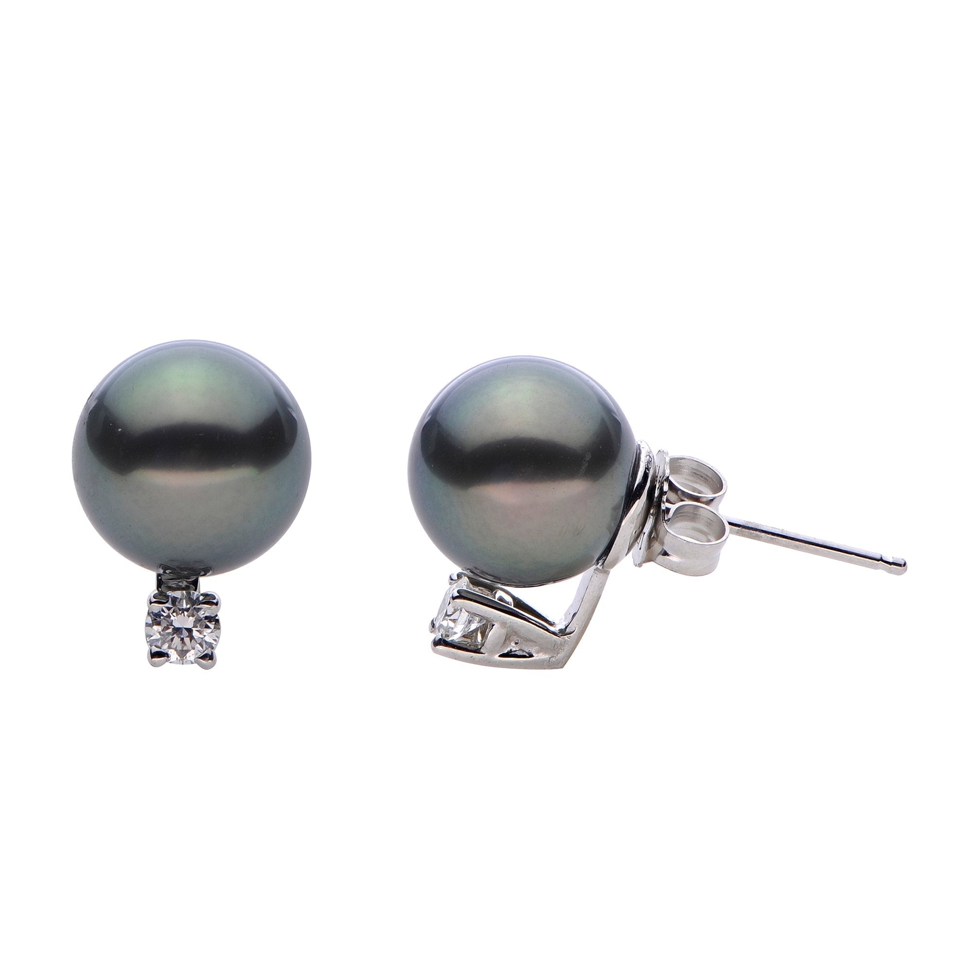 Parkplace Pearls 14KT White Gold Tahitian Pearl Earring 927547/BWH-1