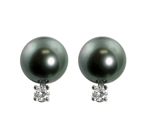 Parkplace Pearls 14KT White Gold Tahitian Pearl Earring 927547/BWH-2