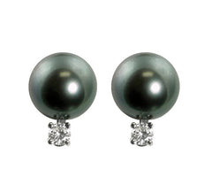Parkplace Pearls 14KT White Gold Tahitian Pearl Earring 927547/BWH-2