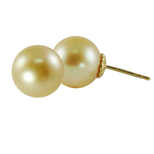 Parkplace Pearls 14KT Yellow Gold Golden South Sea Pearl Earring 927799/GLD-1