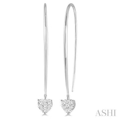 ASHI Heart Shape Lovebright Essential Diamond Earrings 927A3PPFGERWG