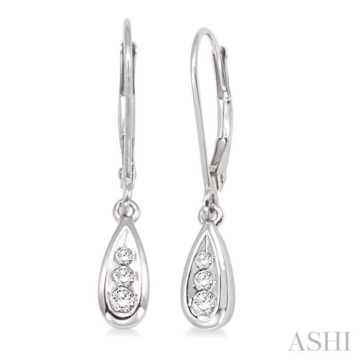 ASHI Pear Shape Diamond Earrings 92808PPFXERWG