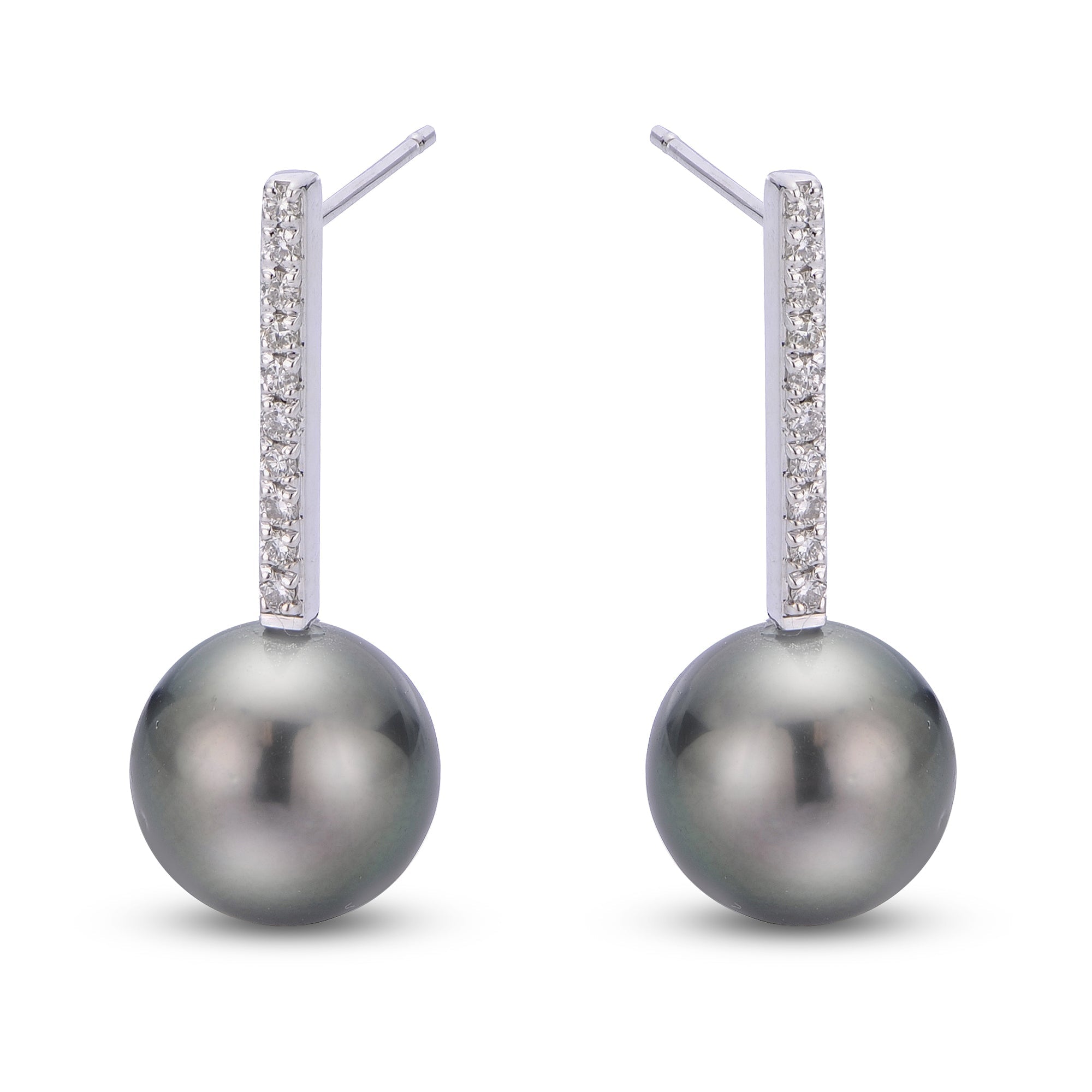 Parkplace Pearls 14KT White Gold Tahitian Pearl Earring 928688/BWH