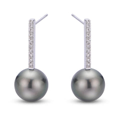 Parkplace Pearls 14KT White Gold Tahitian Pearl Earring 928688/BWH