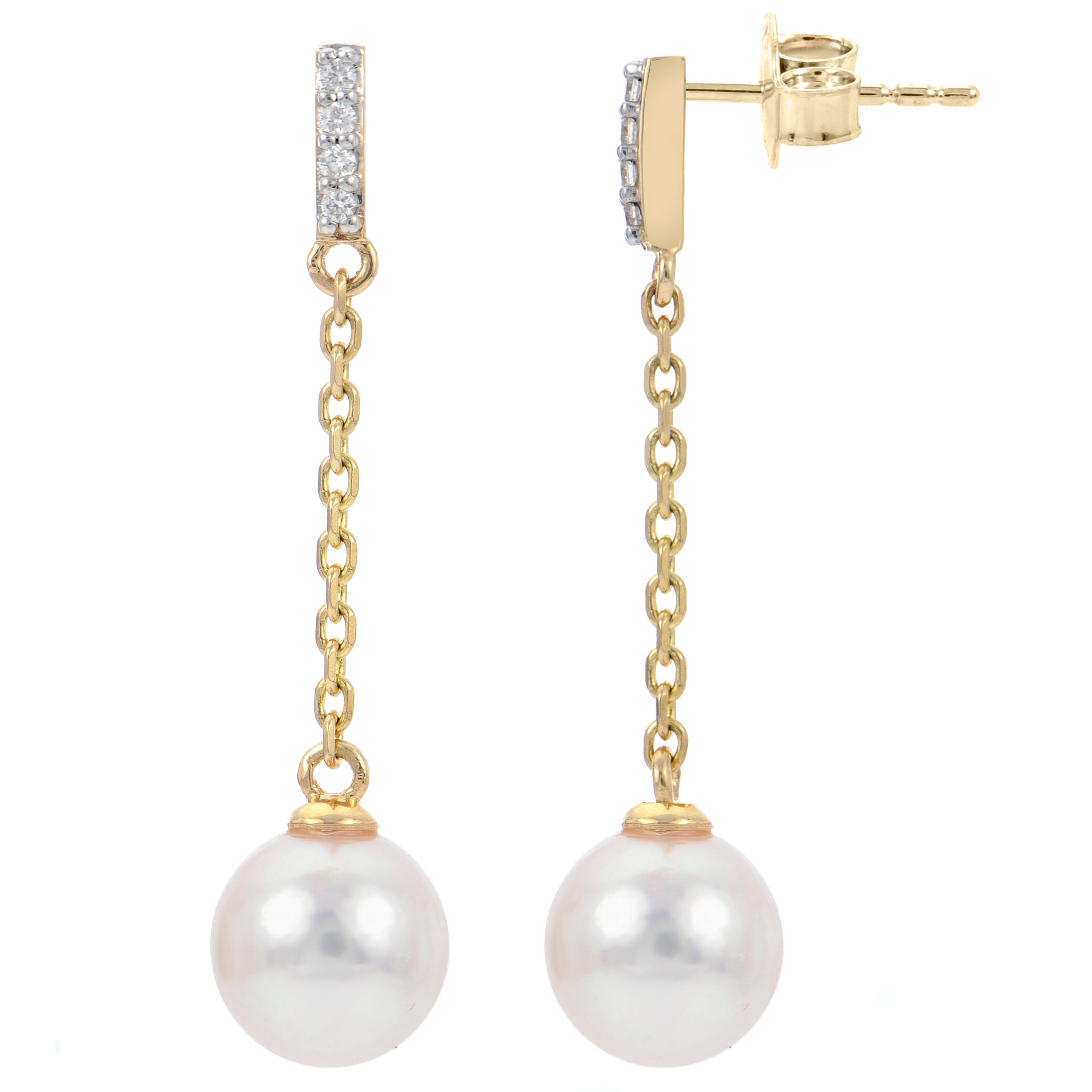 Parkplace Pearls 14KT Yellow Gold Akoya Pearl Earring 928732/A