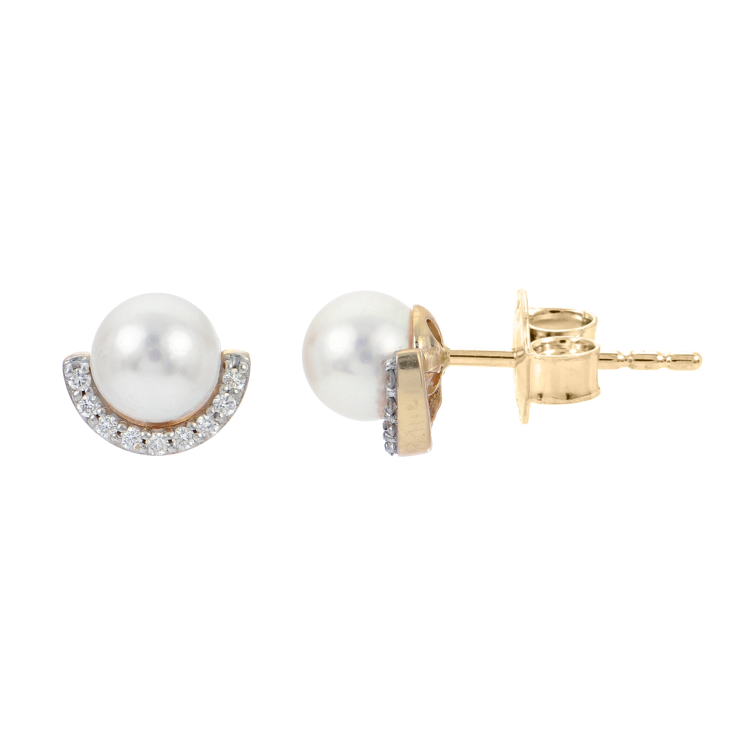 Parkplace Pearls 14KT Yellow Gold Akoya Pearl Earring 928734/A