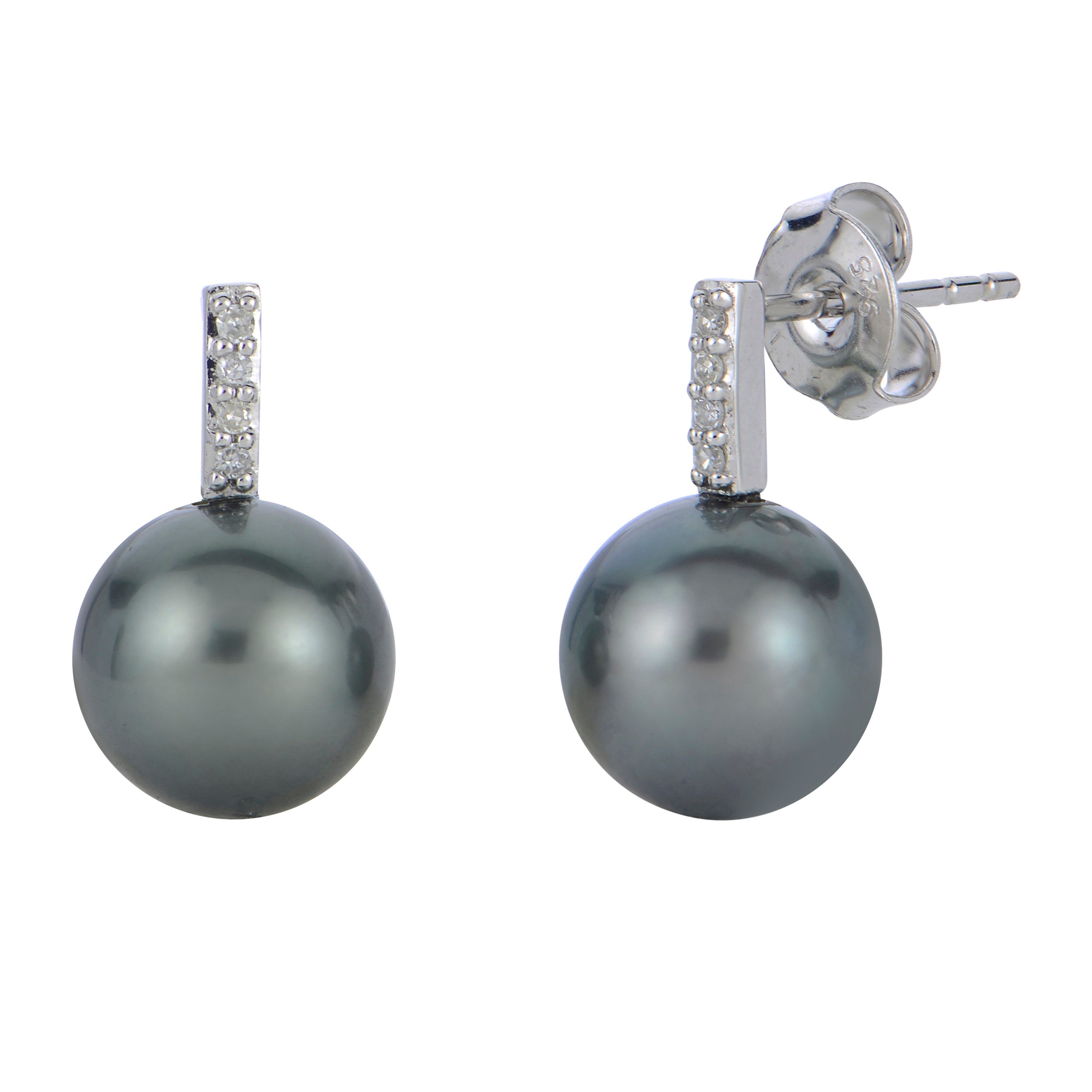 Parkplace Pearls 14KT White Gold Tahitian Pearl Earring 929749/BWH