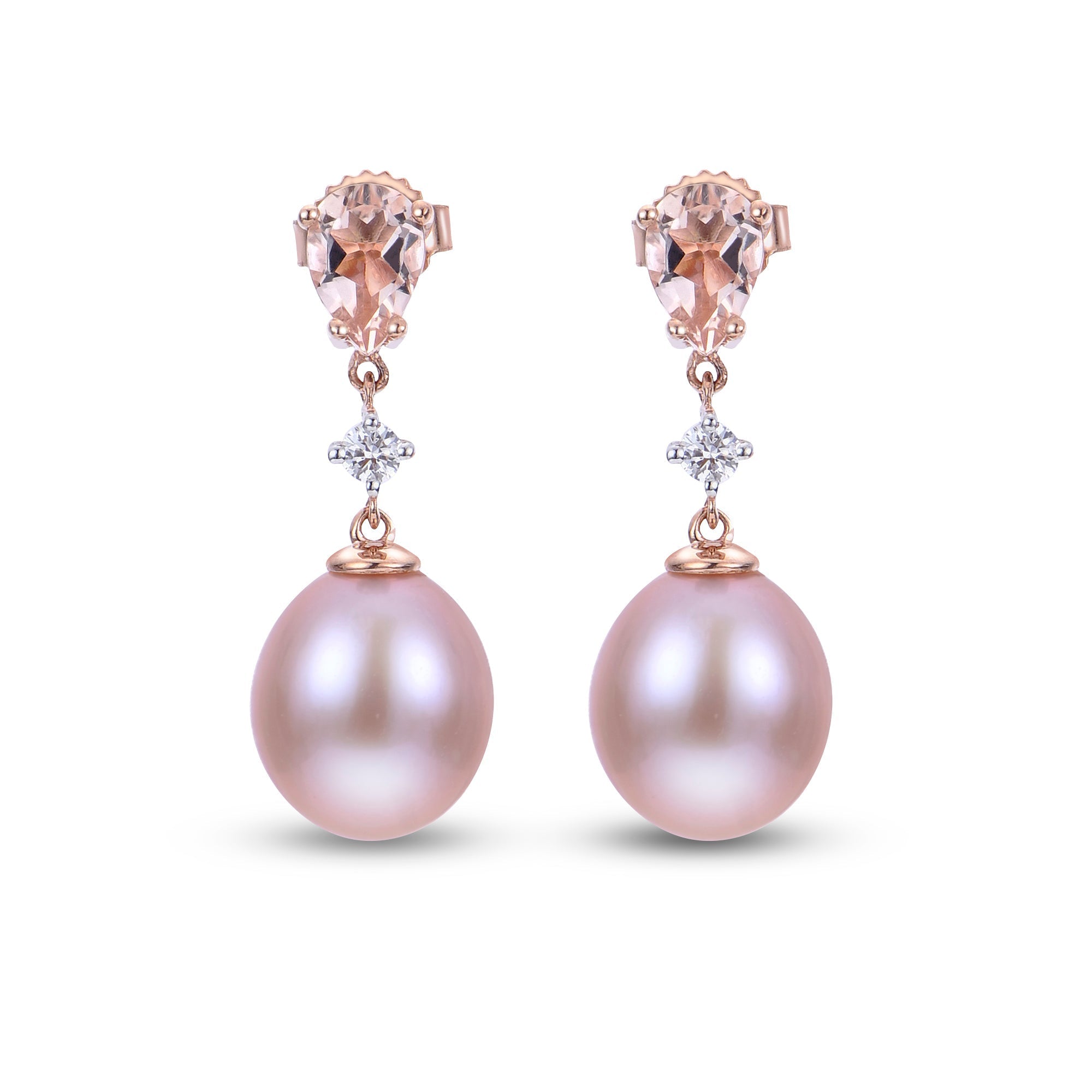 Parkplace Pearls 14KT Rose Gold Freshwater Pearl Earring 929875/RG-NQ