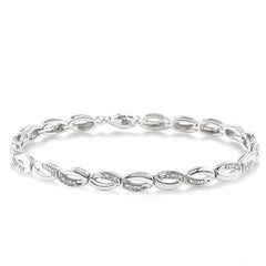 Parkplace Jewelers Silver Diamond Bracelet 85168PPSSSLTB