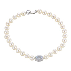 Parkplace Pearls 14KT White Gold Freshwater Pearl Bracelet 932335/FWWHAA