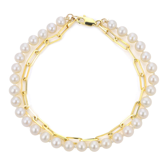 Parkplace Pearls 14KT Yellow Gold Freshwater Pearl Bracelet 932795/FW