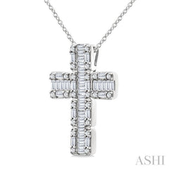 ASHI Cross Fusion Diamond Fashion Pendant 933H0PPFHPDWG