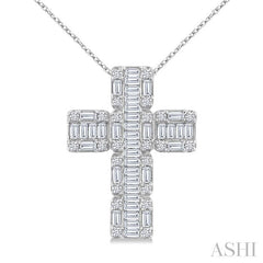ASHI Cross Fusion Diamond Fashion Pendant 933H0PPFHPDWG