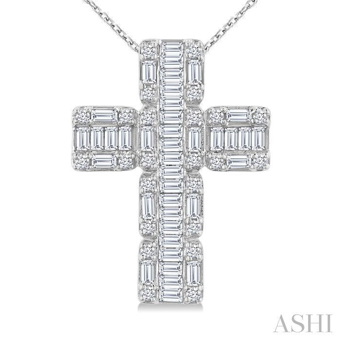 ASHI Cross Fusion Diamond Fashion Pendant 933H0PPFHPDWG