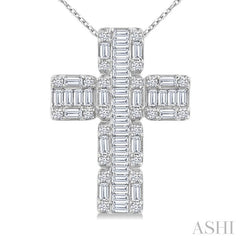 ASHI Cross Fusion Diamond Fashion Pendant 933H0PPFHPDWG