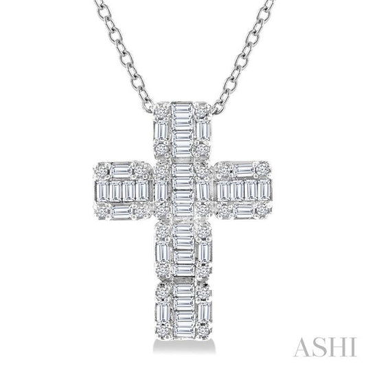 ASHI Cross Fusion Diamond Fashion Pendant 933H3PPFHPDWG
