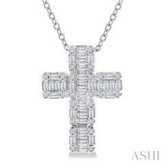 ASHI Cross Fusion Diamond Fashion Pendant 933H3PPFHPDWG