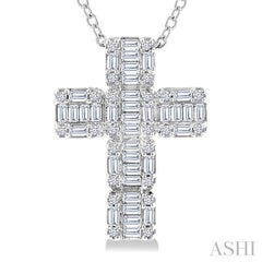 ASHI Cross Fusion Diamond Fashion Pendant 933H3PPFHPDWG
