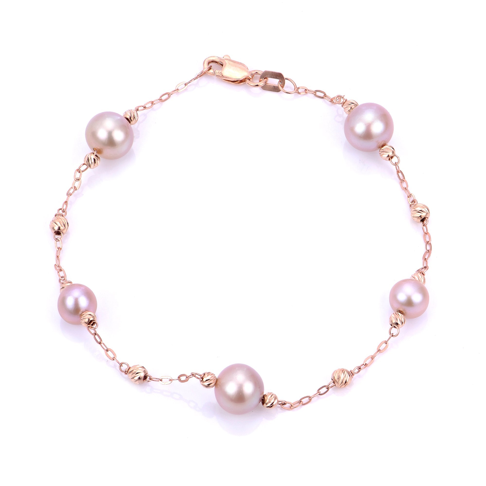 Parkplace Pearls 14KT Rose Gold Freshwater Pearl Bracelet 934874/NQ