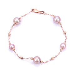 Parkplace Pearls 14KT Rose Gold Freshwater Pearl Bracelet 934874/NQ