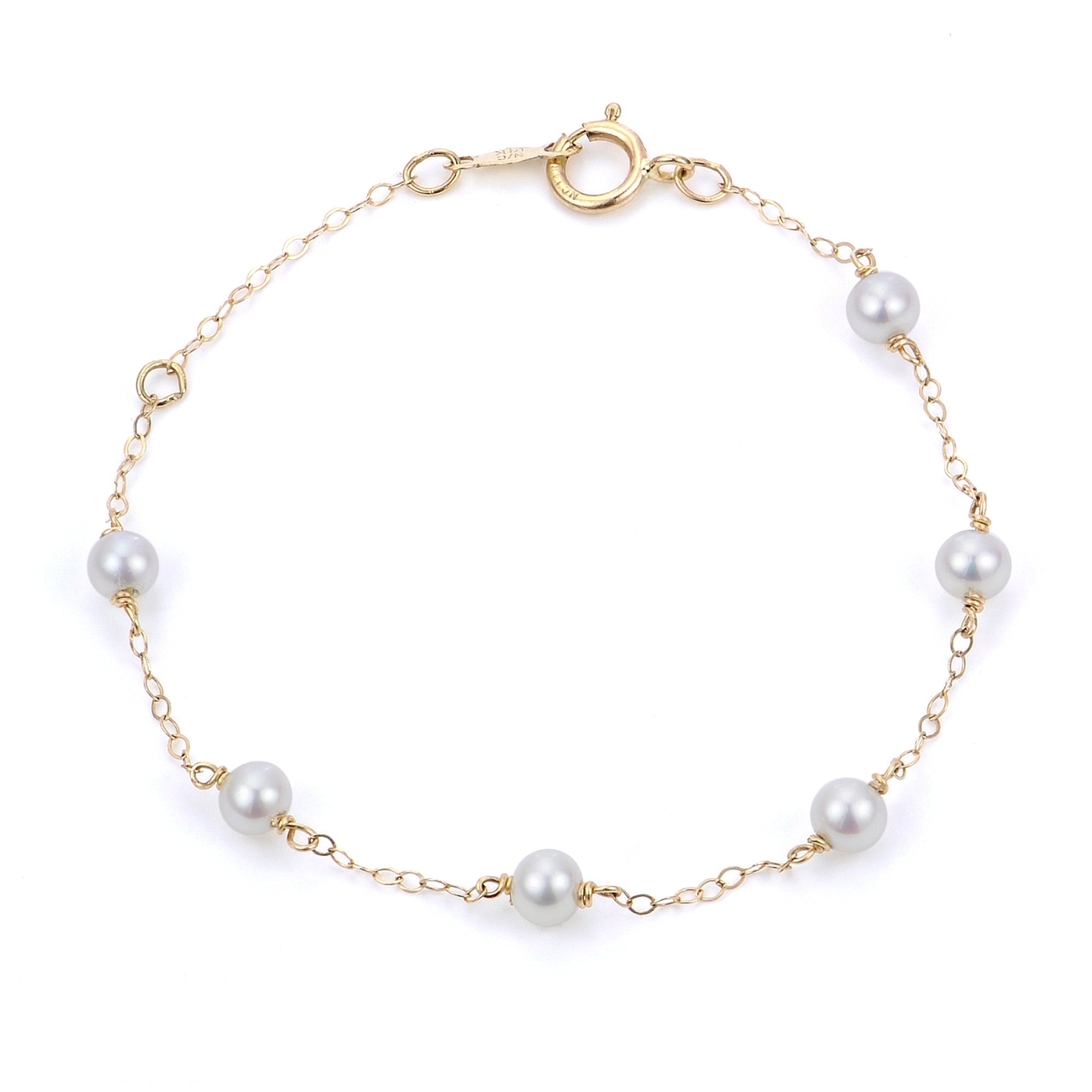 Parkplace Pearls Children's 14KT Yellow Gold Freshwater Pearl Bracelet 935036/FWAA