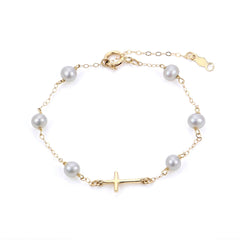Parkplace Pearls Children's 14KT Yellow Gold Freshwater Pearl Bracelet 935038/FWAA