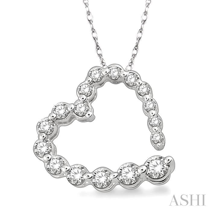 ASHI Heart Shape Journey Diamond Fashion Pendant 93616PPFNPDWG