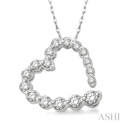 ASHI Heart Shape Journey Diamond Fashion Pendant 93616PPFNPDWG