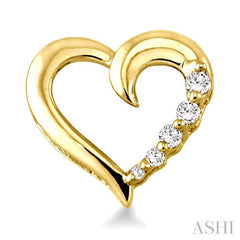 ASHI Heart Shape Journey Diamond Fashion Earrings 93669PPFXERYG