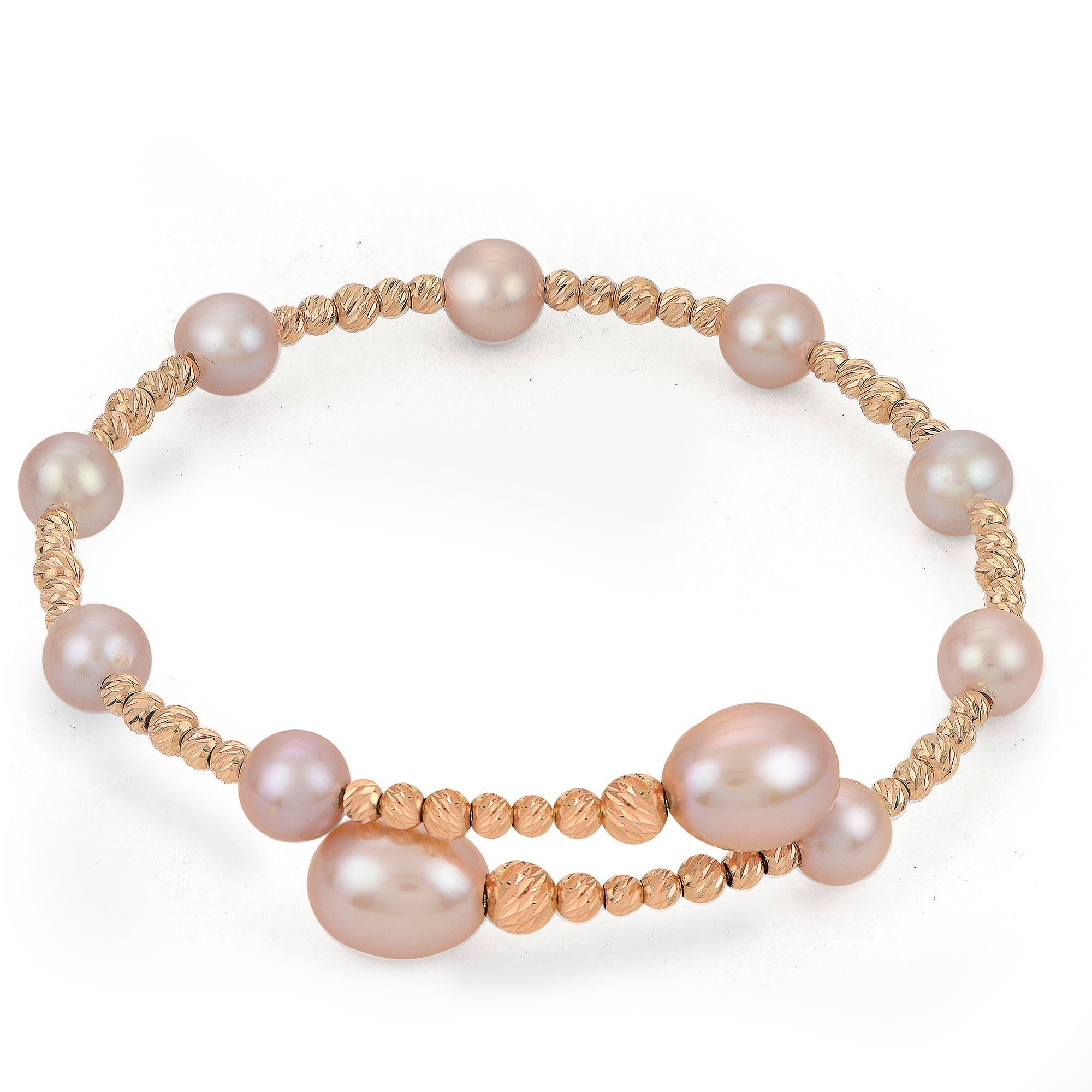 Parkplace Pearls 14KT Rose Gold Freshwater Pearl Bracelet 936717/NQ-RG