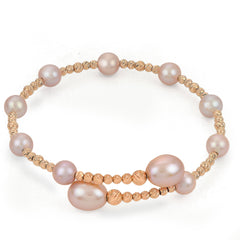 Parkplace Pearls 14KT Rose Gold Freshwater Pearl Bracelet 936717/NQ-RG