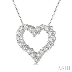 ASHI Heart Shape Diamond Pendant 93763PPFHNKWG