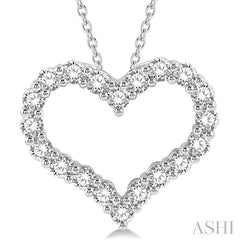 ASHI Heart Shape Diamond Fashion Pendant 94050PPFHPDWG-1.50