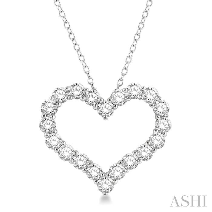 ASHI Heart Shape Diamond Fashion Pendant 94050PPFHPDWG-4.00