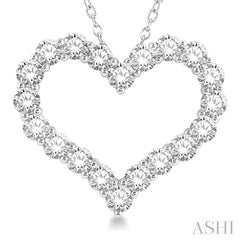 ASHI Heart Shape Diamond Fashion Pendant 94050PPFHPDWG-4.00