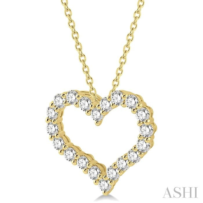 ASHI Heart Shape Diamond Fashion Pendant 94050PPFHPDYG-1.50