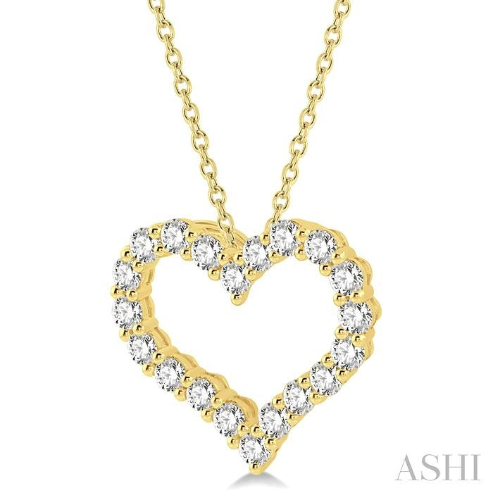 ASHI Heart Shape Diamond Fashion Pendant 94050PPFHPDYG-2.00