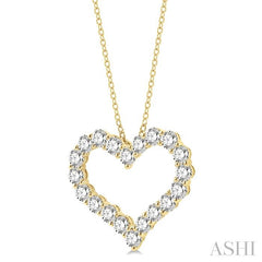 ASHI Heart Shape Diamond Fashion Pendant 94050PPFHPDYG-3.00