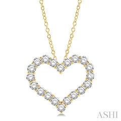 ASHI Heart Shape Diamond Fashion Pendant 94050PPFHPDYG-3.00