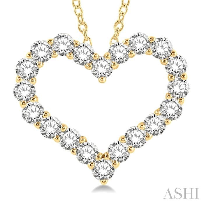 ASHI Heart Shape Diamond Fashion Pendant 94050PPFHPDYG-3.00