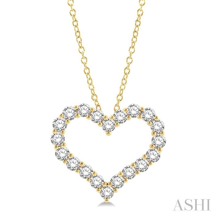 ASHI Heart Shape Diamond Fashion Pendant 94050PPFHPDYG-4.00