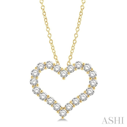 ASHI Heart Shape Diamond Fashion Pendant 94050PPFHPDYG-4.00