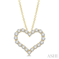 ASHI Heart Shape Diamond Fashion Pendant 94050PPFHPDYG-4.00