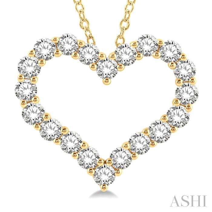 ASHI Heart Shape Diamond Fashion Pendant 94050PPFHPDYG-4.00