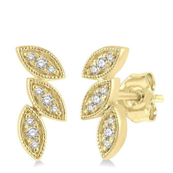 Parkplace Jewelers Leaf Petite Diamond Fashion Earrings 641C9PPTSERYG