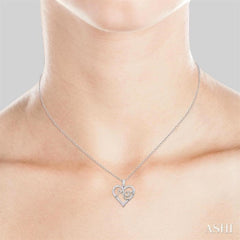 ASHI Mom Heart Shape Diamond Fashion Pendant 94166PPTSPDWG