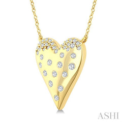 ASHI Heart Mosaic Diamond Fashion Pendant 94267PPTGPDYG