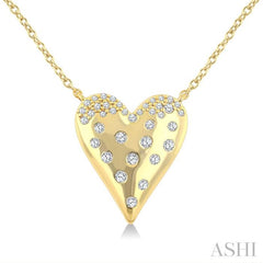 ASHI Heart Mosaic Diamond Fashion Pendant 94267PPTGPDYG